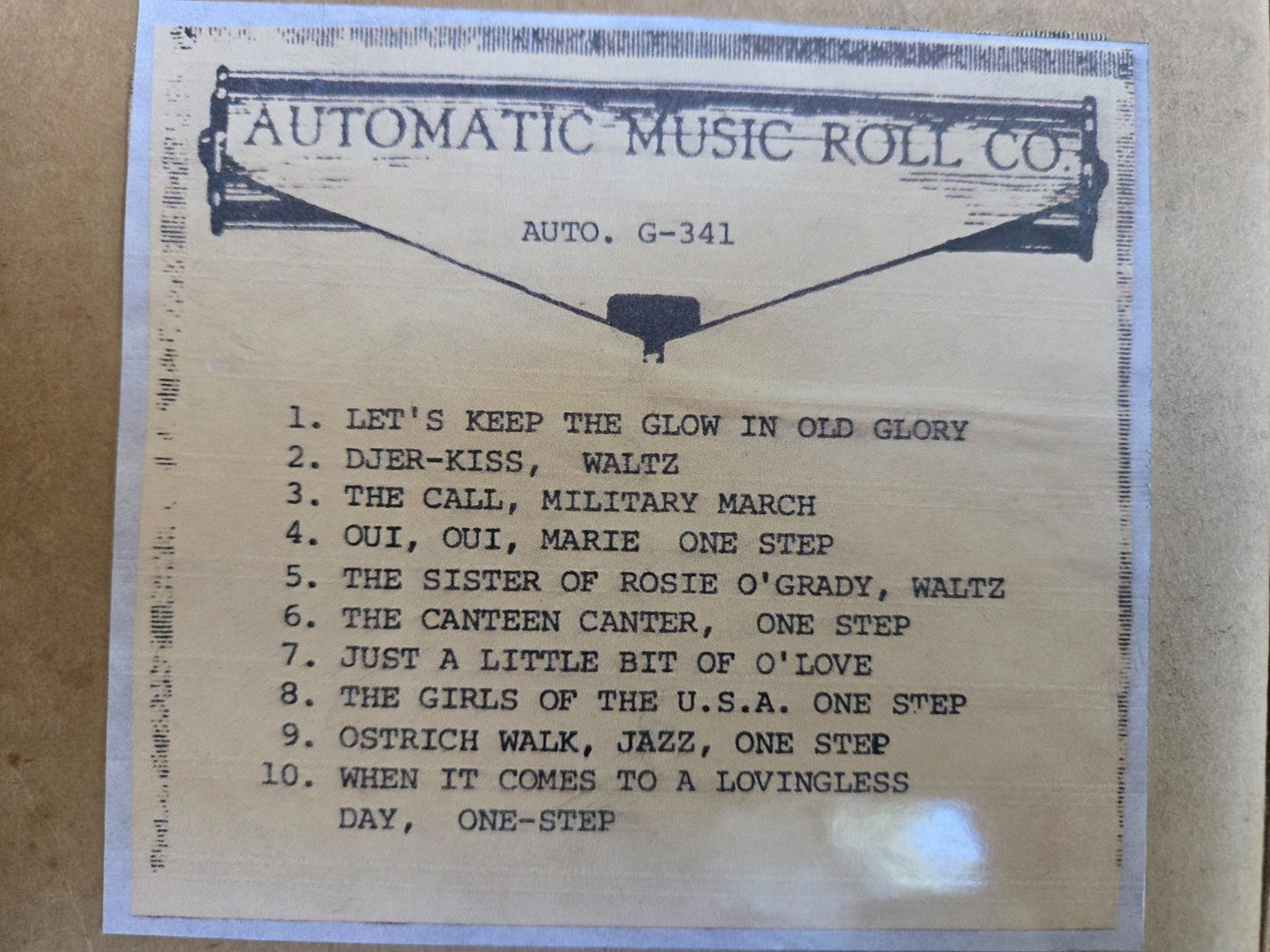 G-Roll G-341 RECUT Nickelodeon Roll Marches & Waltzes