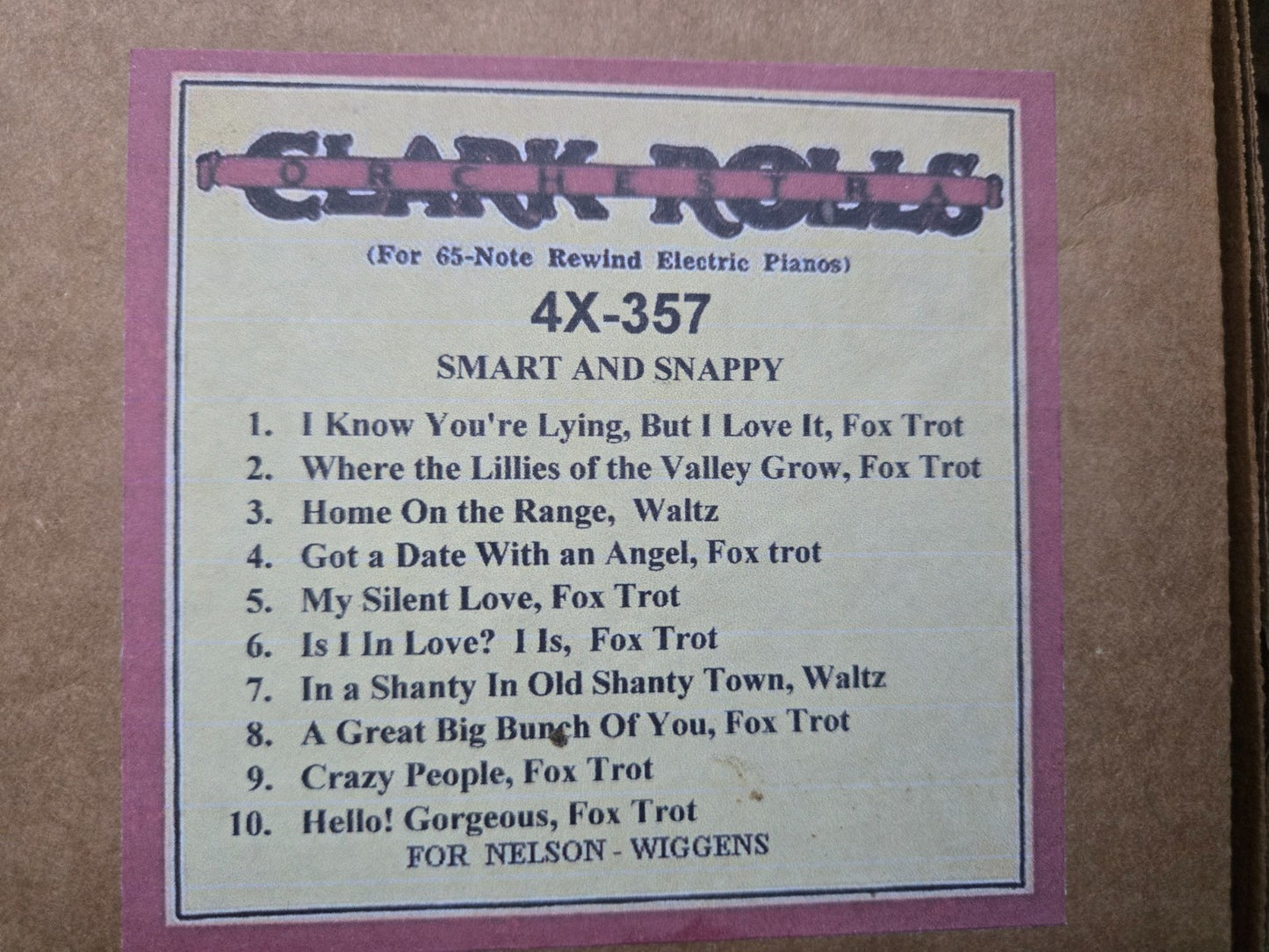 4X-roll 4X-357 RECUT Nickelodeon Roll SMART AND SNAPPY