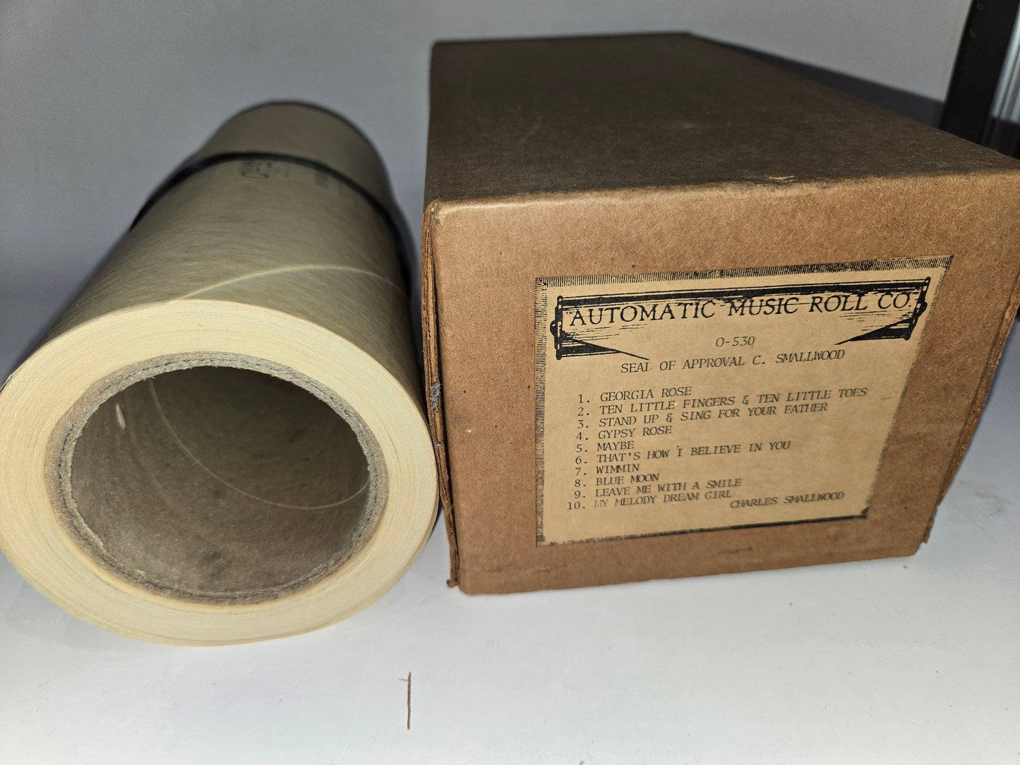 O-Roll O-530 Nickelodeon Orchestrion Roll Seal of Approval