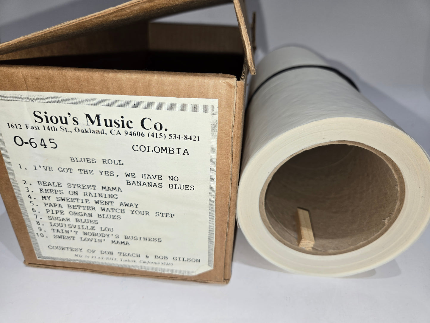 O-Roll O-645 Recut Nickelodeon Orchestrion Roll Blues Roll