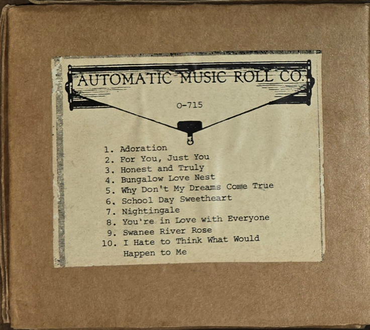 O-Roll O-715 Recut Nickelodeon Orchestrion Roll