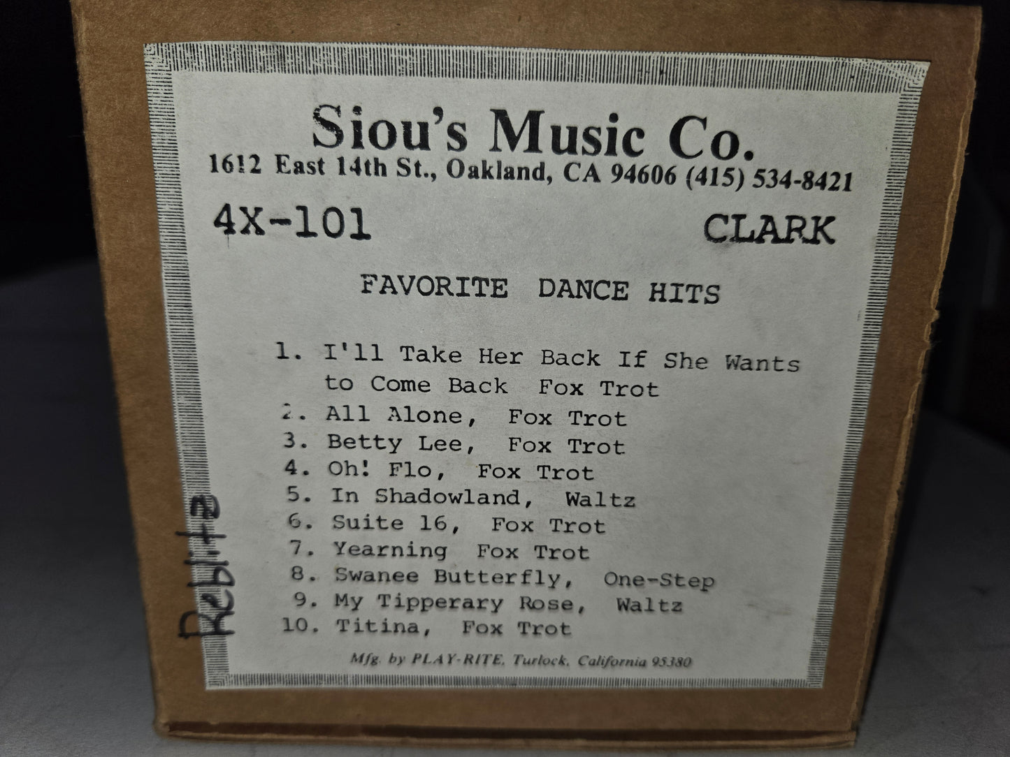 4X-Roll 4X-101 RECUT Nickelodeon Roll Favorite Dance Hits