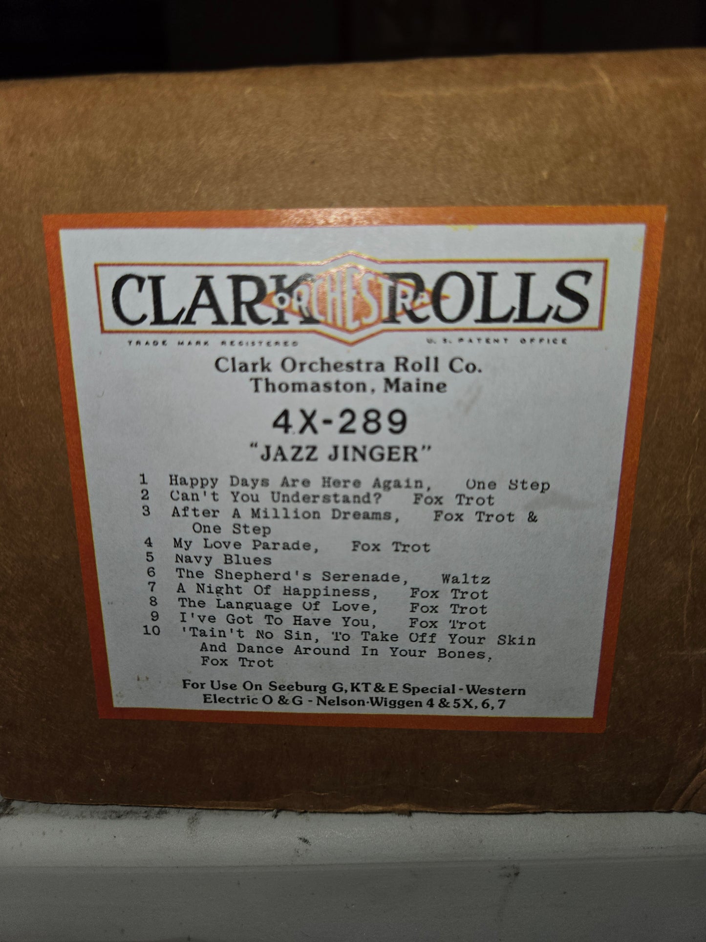 4X-Roll 4X-289 RECUT Nickelodeon Roll Jazz Jinger