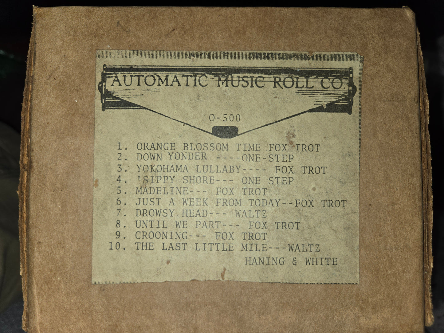 O-Roll O-500 Nickelodeon Orchestrion Roll Fox Trots