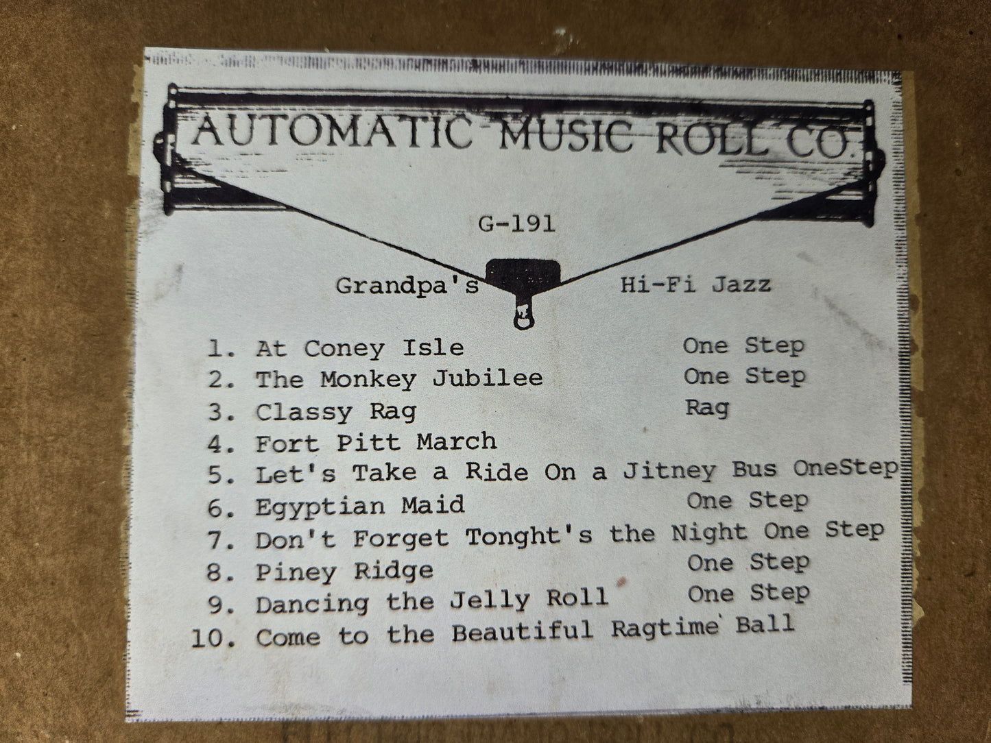 G-roll G-191 RECUT Nickelodeon Roll Grandpas Hi-Fi Jazz