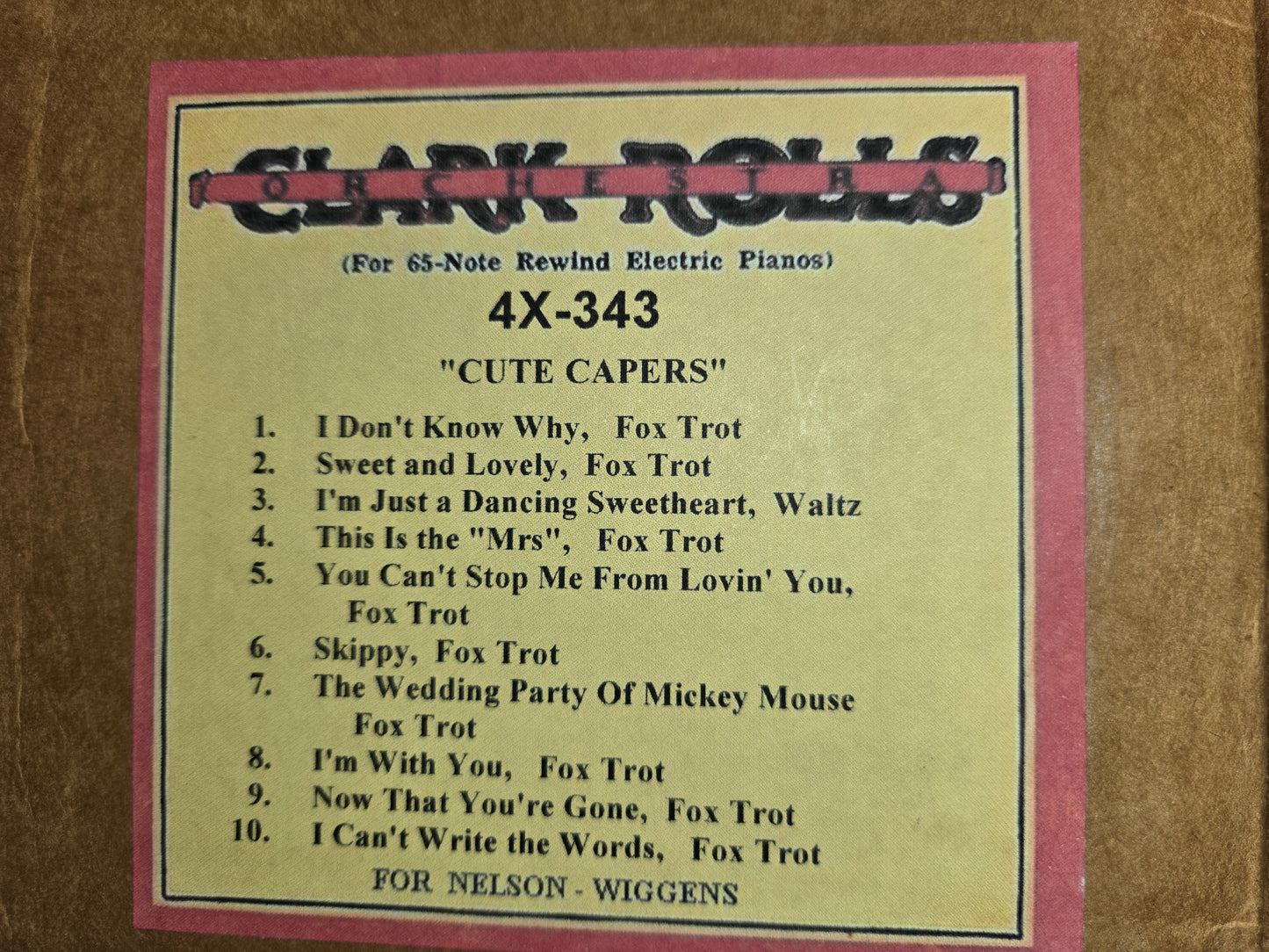 4X-Roll 4X-343 RECUT Nickelodeon Roll Cute Capers