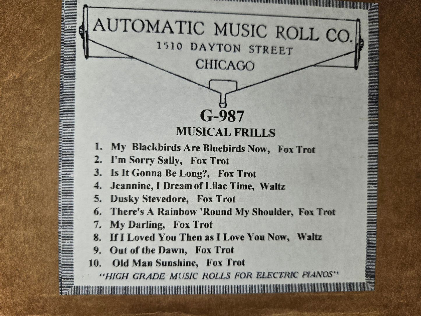 G-Roll G-987 RECUT Nickelodeon Roll Musical Frills