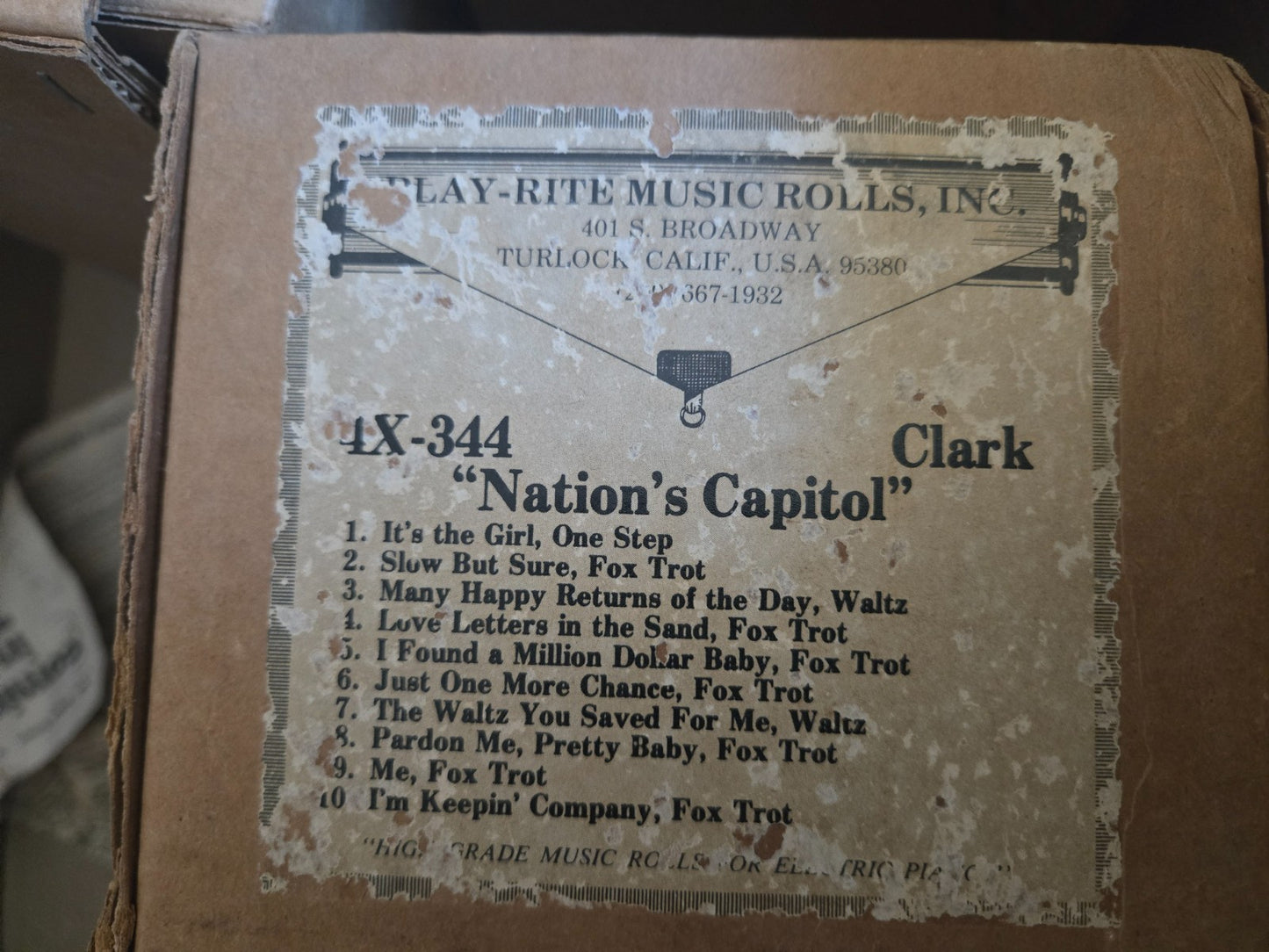 4X-roll 4X-344 RECUT Nickelodeon Roll NATION'S CAPITOL Fox Trots One Steps