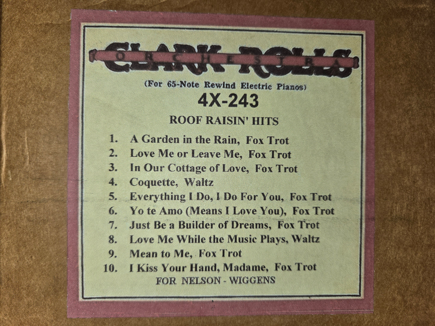 4X-Roll 4X-243 RECUT Nickelodeon Roll Roof Raisin Hits