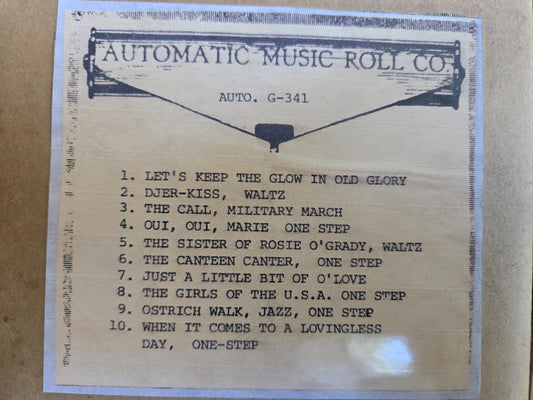 G-Roll G-341 RECUT Nickelodeon Roll Marches & Waltzes