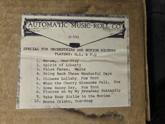 G-roll G-391 RECUT Nickelodeon Roll Special for Motion Picture Players