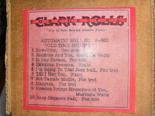 G-Roll G-663 RECUT Nickelodeon Roll Old Time Special - Repaired