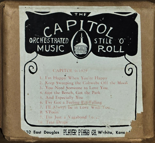 O-Roll O-1929 Recut Nickelodeon Orchestrion Roll Capitol