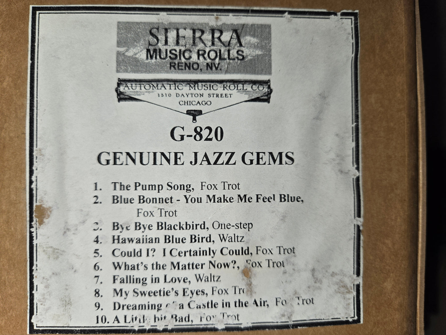 G-Roll G-820 RECUT Nickelodeon Roll Genuine Jazz Gems