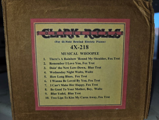 4X-roll 4X-218 RECUT Nickelodeon Roll Musical Whoopee