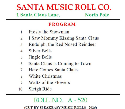 A-Roll A-520 Nickelodeon Roll Christmas Songs - NEW 2026 RECUT