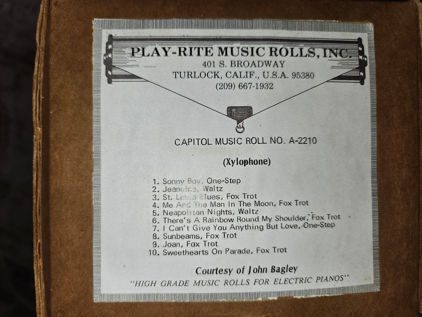 A-Roll A-2210 RECUT Nickelodeon Roll Sonny Boy (Xylophone)