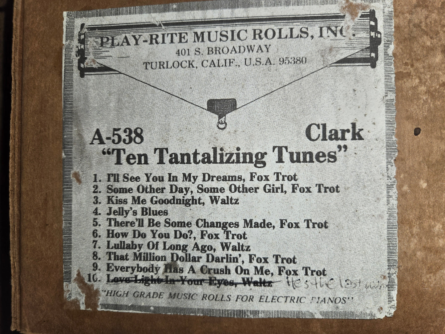 A-roll A-538 RECUT Nickelodeon Roll Ten Tantilizing Tunes