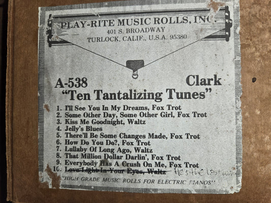 A-roll A-538 RECUT Nickelodeon Roll Ten Tantilizing Tunes