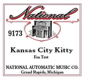 National Automatic Piano Roll - 9173 Kansas City Kitty - Fox Trot