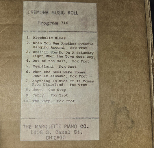 A-Roll A-716 RECUT Nickelodeon Roll Cremona Music Roll