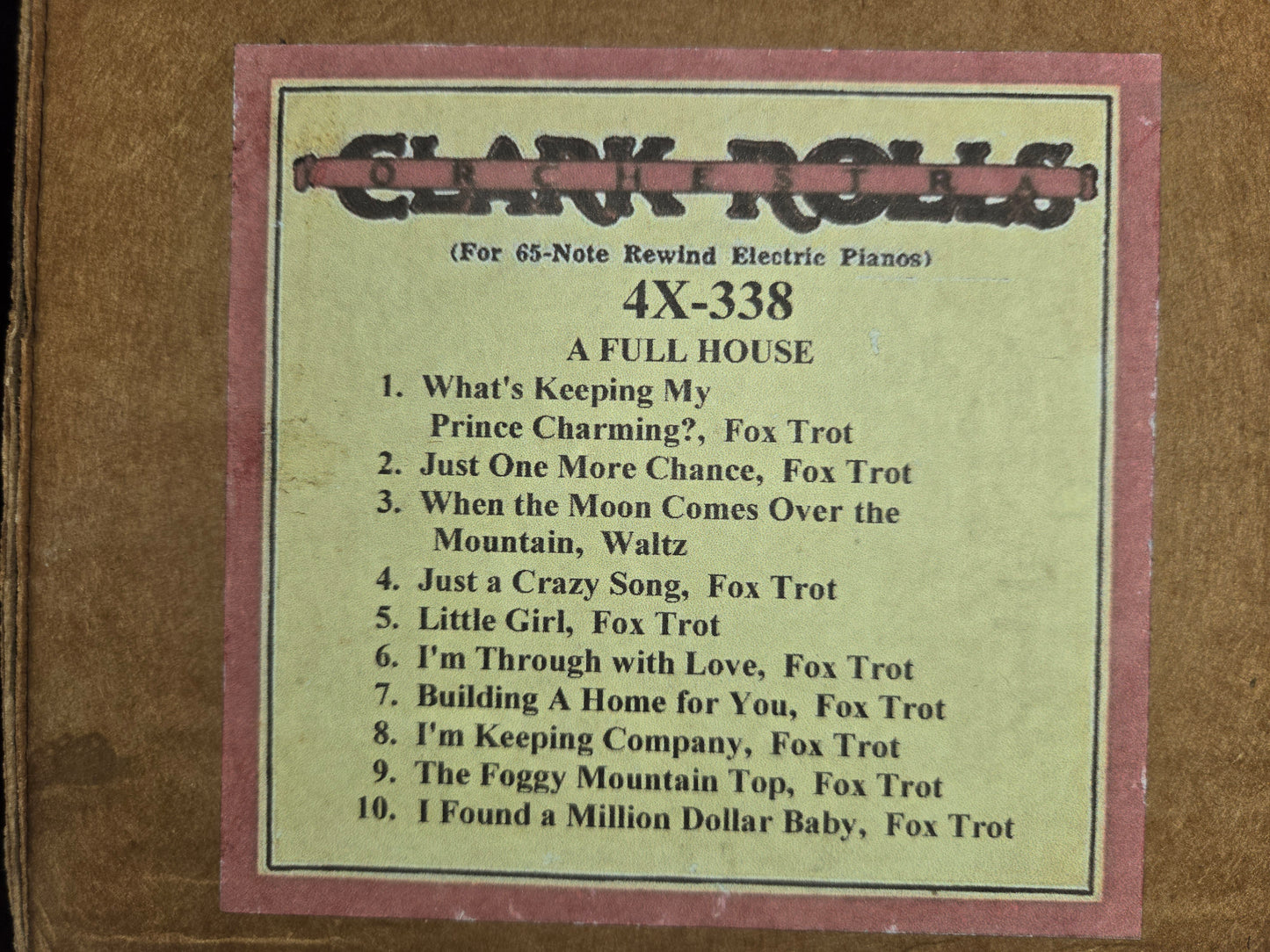 4X-Roll 4X-338 RECUT Nickelodeon Roll A Full House