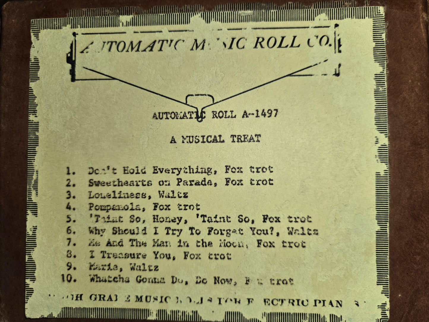 A-Roll A-1497 RECUT Nickelodeon Roll A Musical Treat