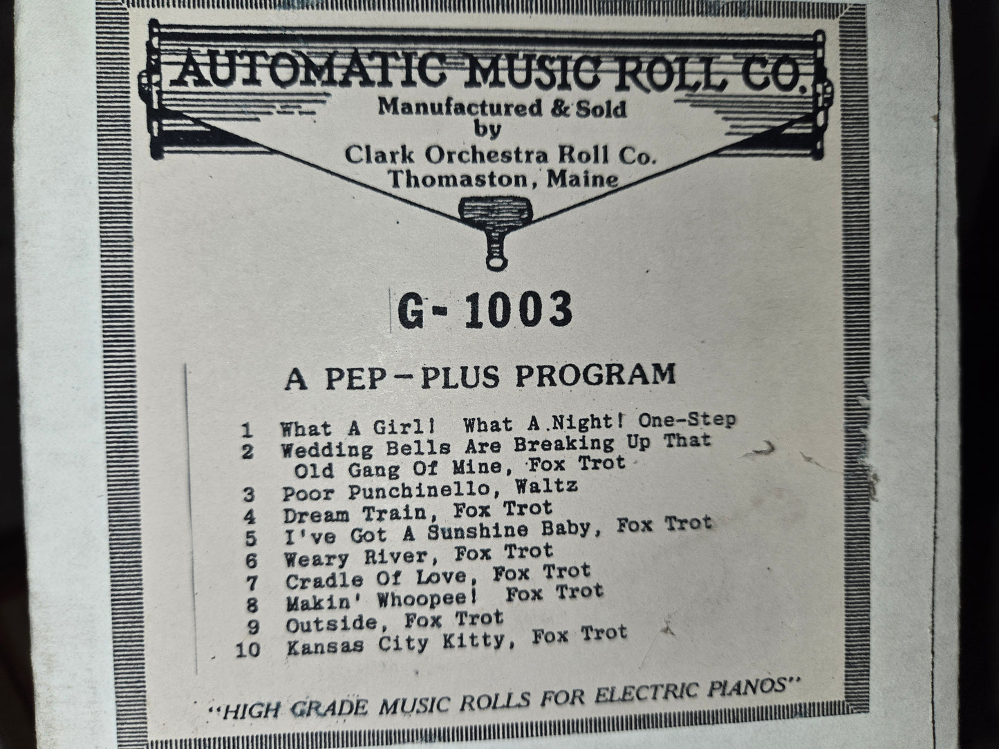 G-Roll G-1003 RECUT Nickelodeon Roll A Pep-Plus Program