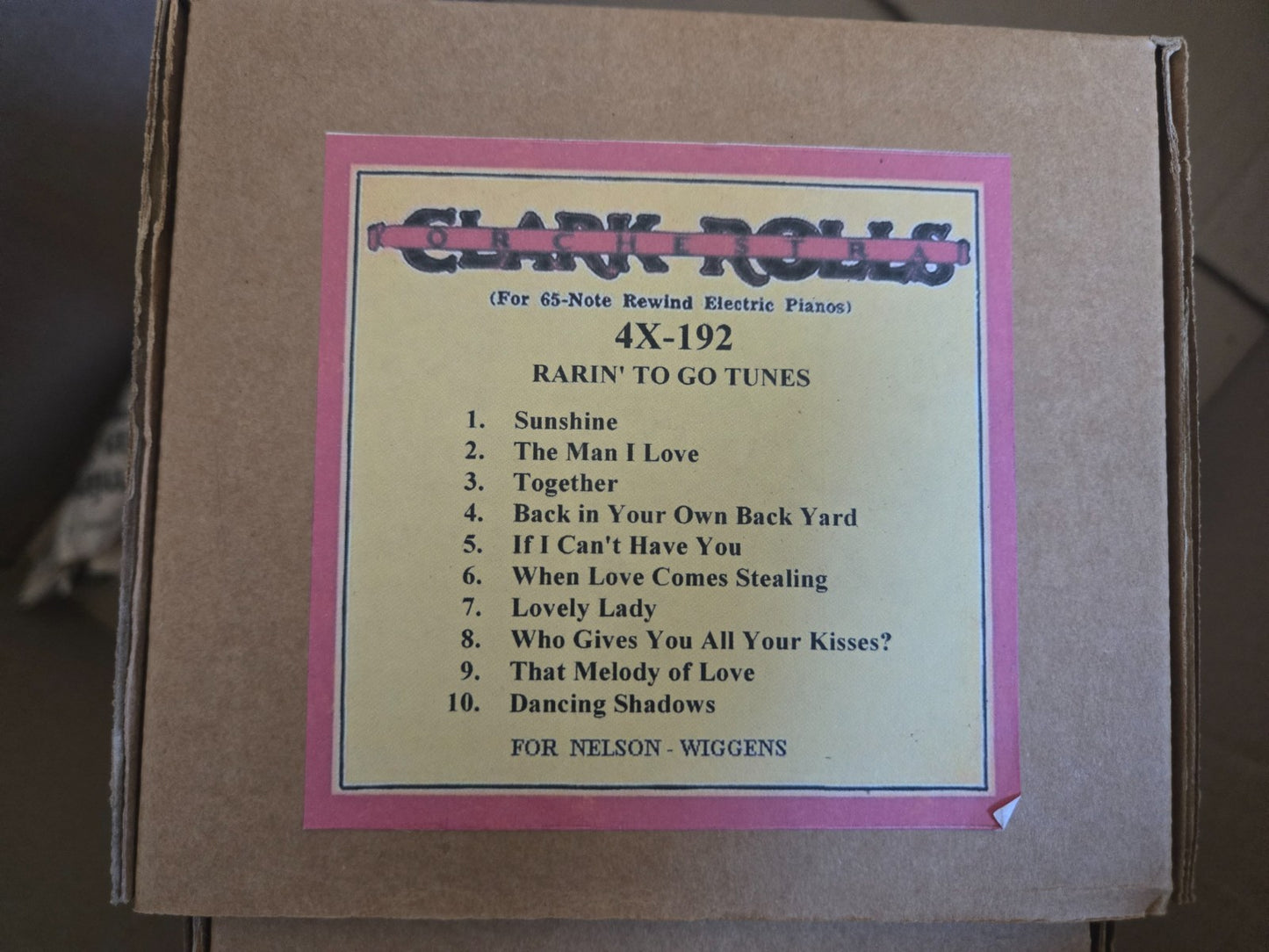 4X-roll 4X-192 RECUT Nickelodeon Roll Rarin' To Go Tunes Clark Rolls