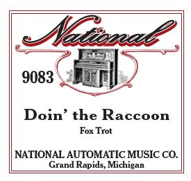 National Automatic Piano Roll - 9083 Doin' The Racoon - Fox Trot
