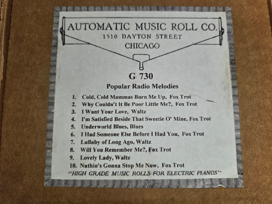 G-Roll G-730 RECUT Nickelodeon Roll Popular Radio Melodies