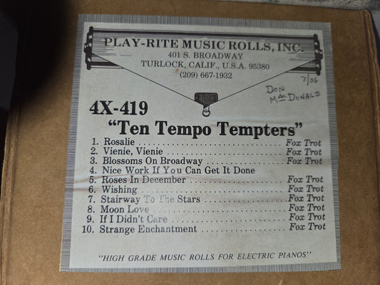 4X-Roll 4X-419 RECUT Nickelodeon Roll Ten Tempo Tempters