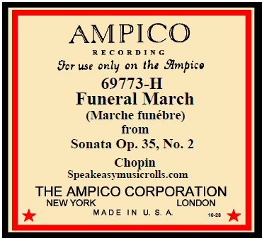 Ampico Roll 69773 Funeral March - Chopin-2026 Recut