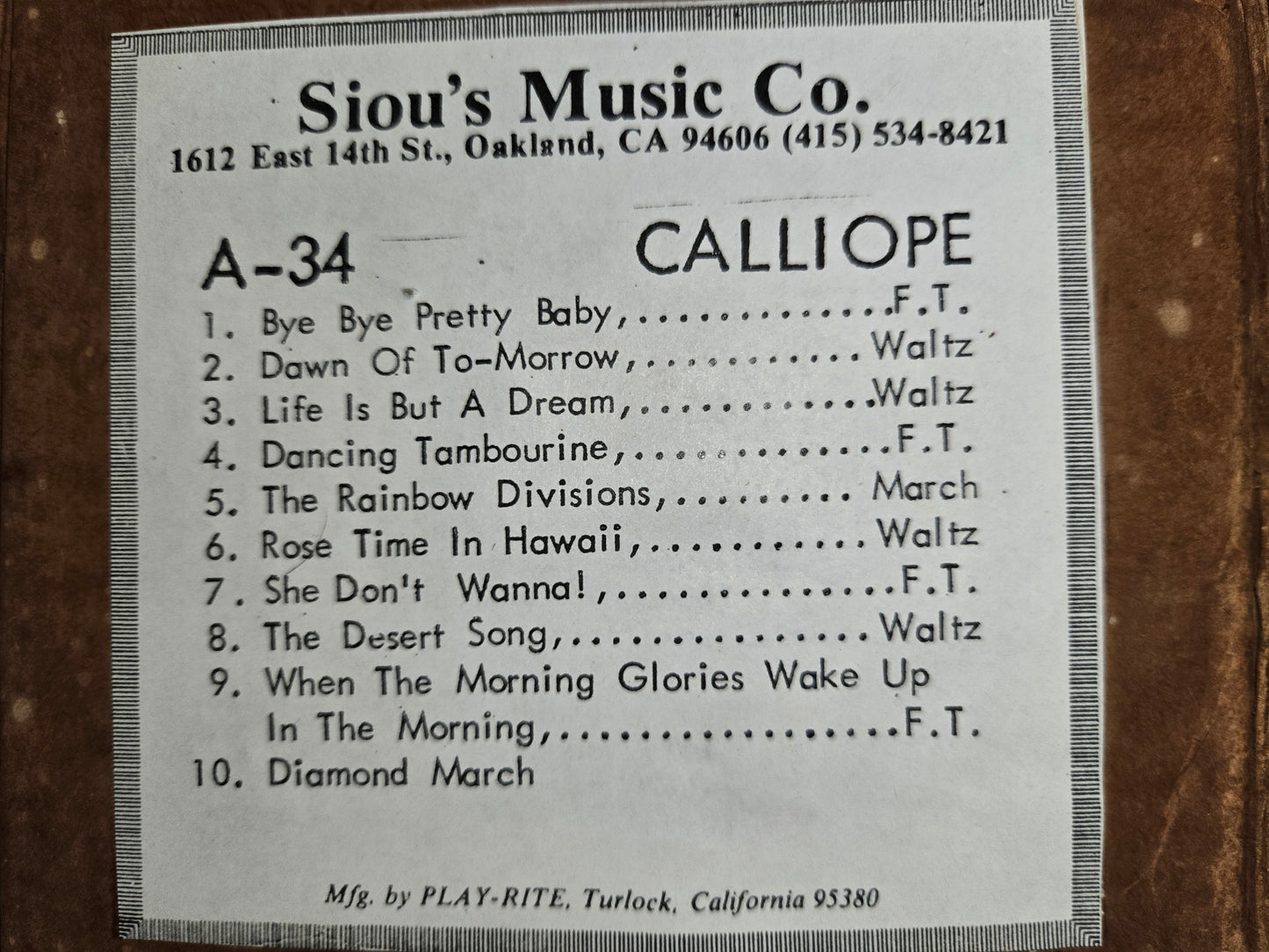 A-Roll A-34 RECUT Nickelodeon Roll Bye Bye Pretty Baby CALLIOPE