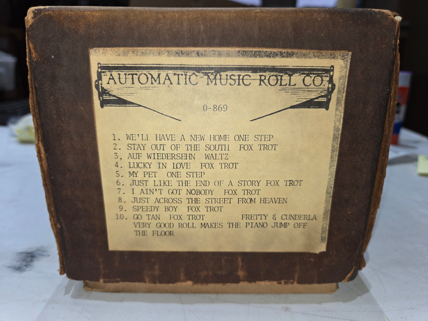 O-Roll O-869 RECUT Nickelodeon Orchestrion Roll Fox Trots