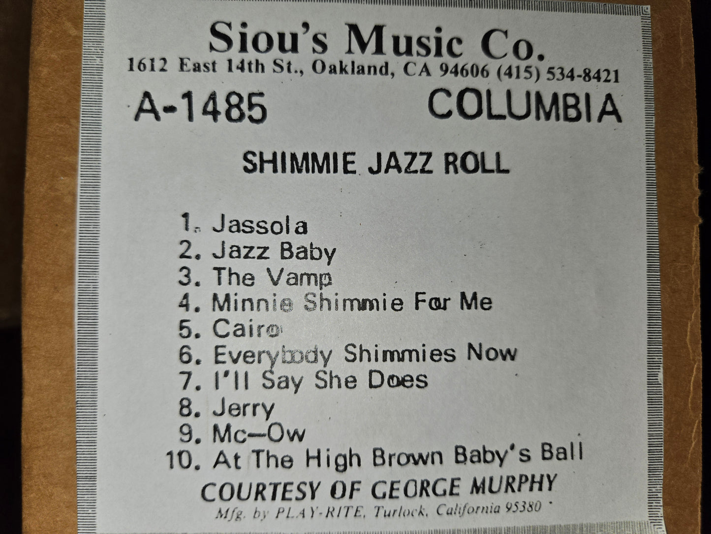 A-Roll A-1485 RECUT Nickelodeon Roll Shimmie Jazz Roll