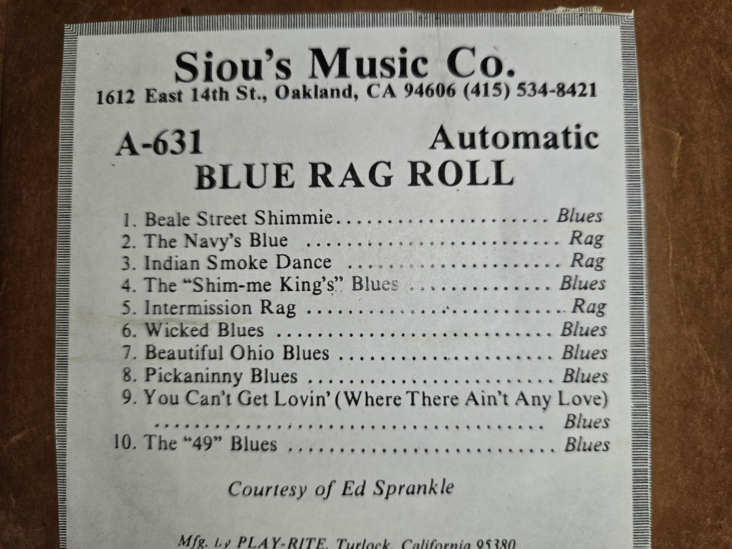 A-Roll A-631 RECUT Nickelodeon Roll Blue Rag Roll