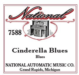 National Automatic Piano Roll - 7588 Cinderella Blues - Blues