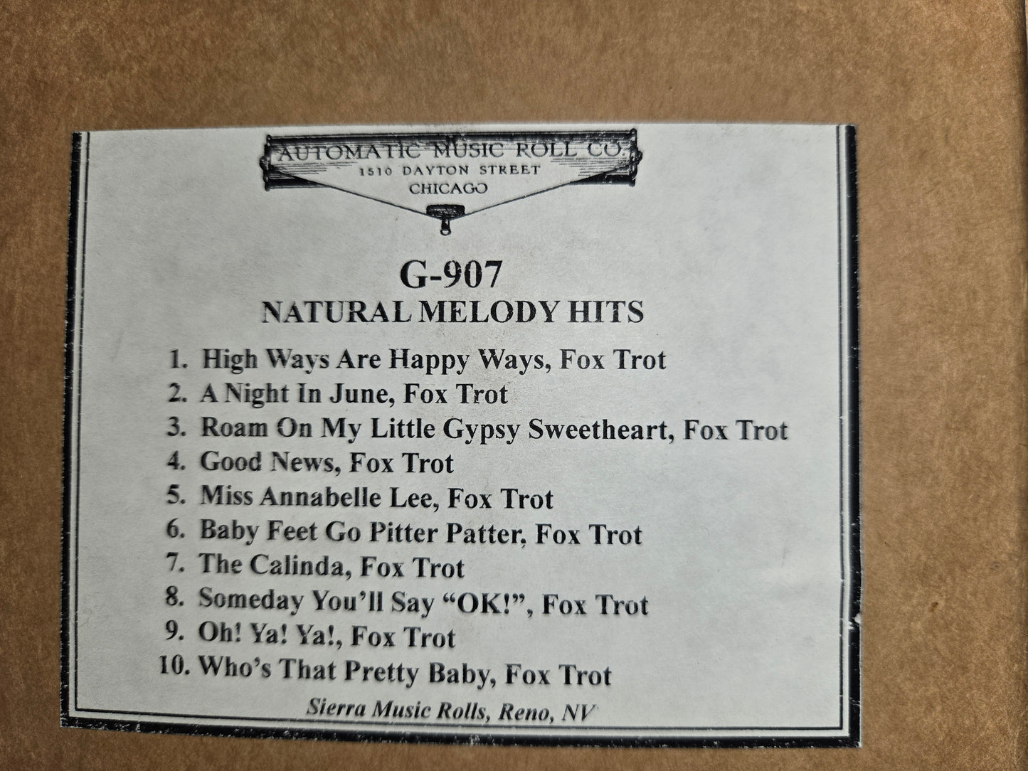 G-roll G-907 RECUT Nickelodeon Roll Natural Melody Hits