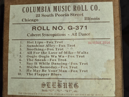 G-Roll G-371 RECUT Nickelodeon Roll Caberet Syncopations Meliora