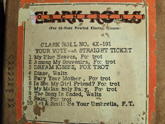 4X-Roll 4X-191 RECUT Nickelodeon Roll Your Vote-A Straight Ticket