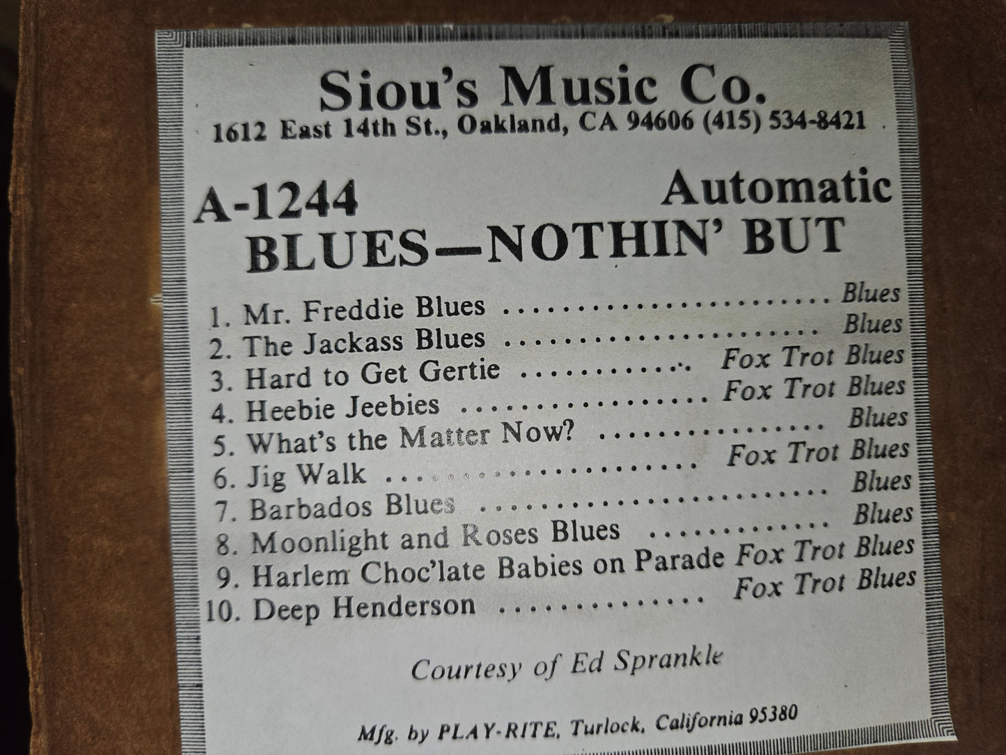 A-Roll A-1244 RECUT Nickelodeon Roll Blues- Nothin But