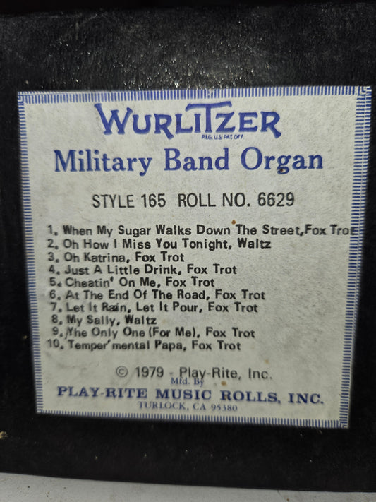 WURLITZER 165 BAND ORGAN ROLL #6629 Fox Trots