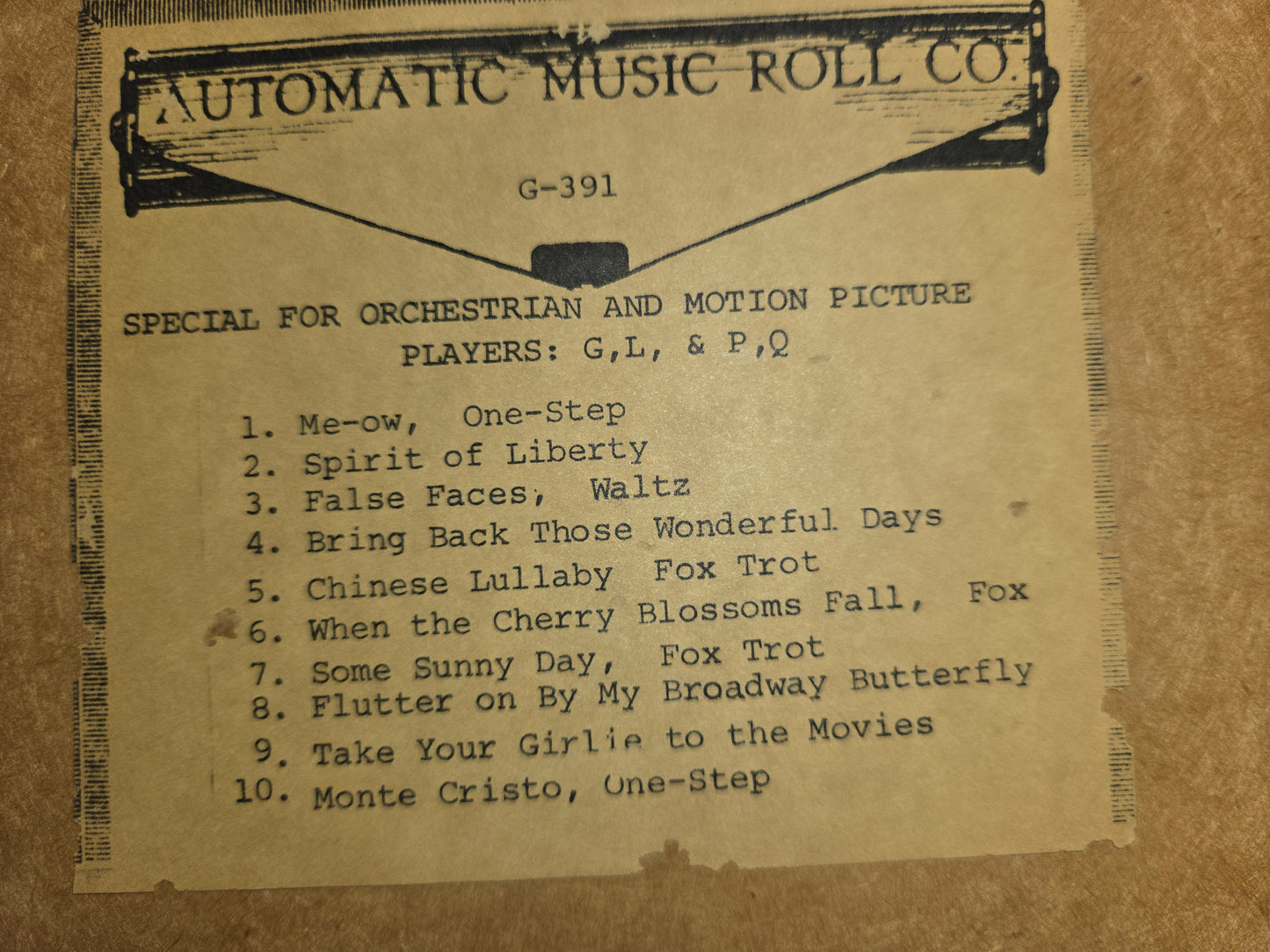 G-Roll G-391 RECUT Nickelodeon Roll Special for Orchestrian