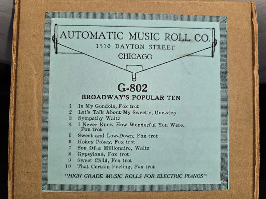 G-Roll G-802 RECUT Nickelodeon Roll Broadway's Popular Ten