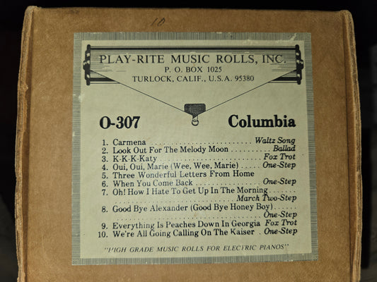 O-Roll O-307 Nickelodeon Orchestrion Roll One-Step Fox Trots