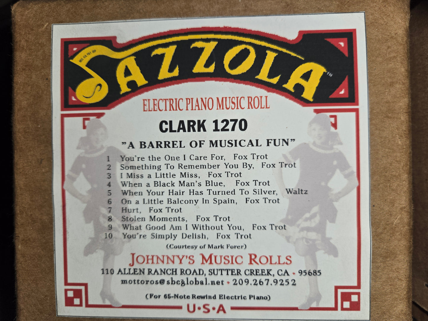 A-Roll A-1270 RECUT Nickelodeon Roll A Barrel of Musical Fun Jazzola