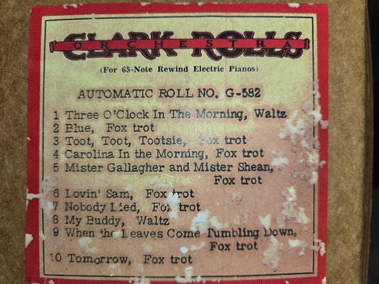 G-Roll G-582 RECUT Nickelodeon Roll Three O'Clock In the Morning