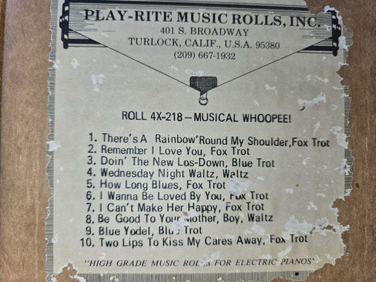 4X-Roll 4X-218 RECUT Nickelodeon Roll Musical Whoopee!