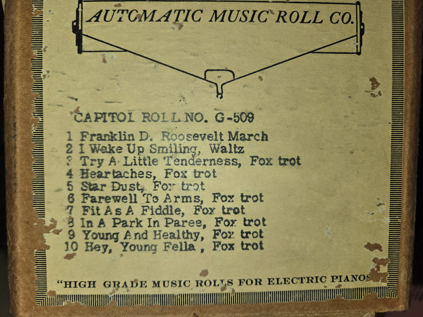 G-Roll G-509 RECUT Nickelodeon Roll Franklin D. Roosevelt